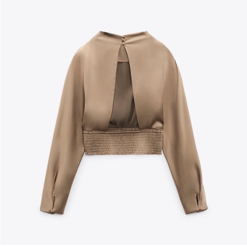 Zara Bare back long sleeve top